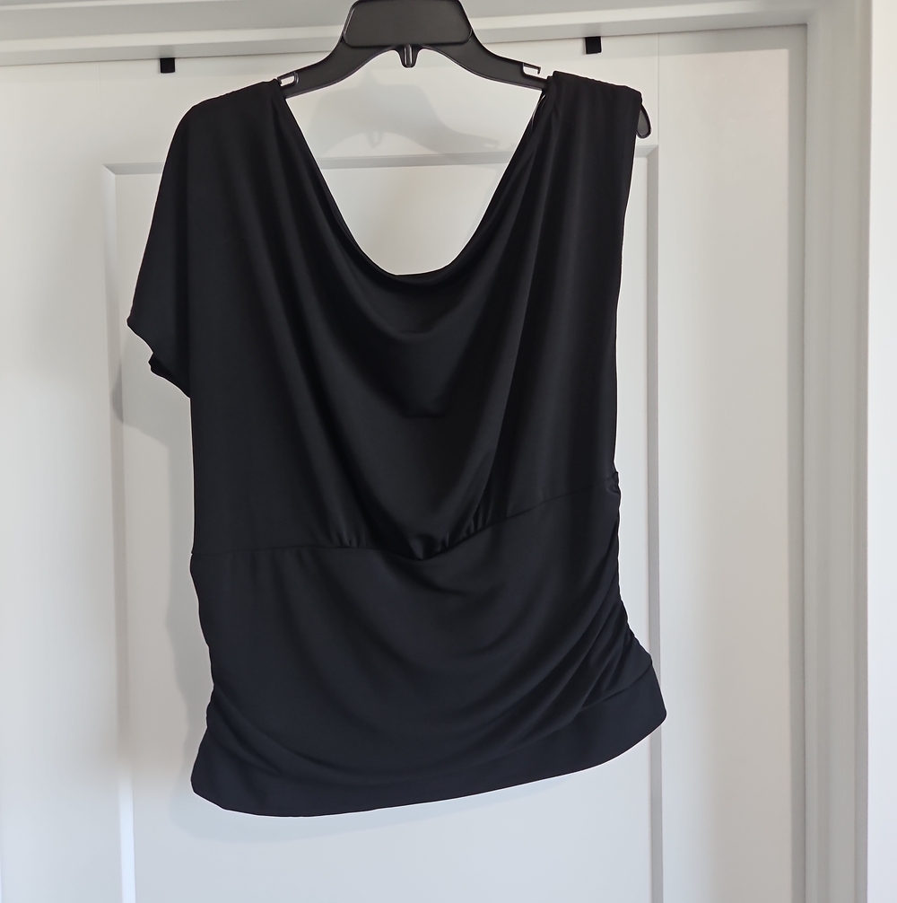 Daytrip Black Draped Cowl Neck Tunic